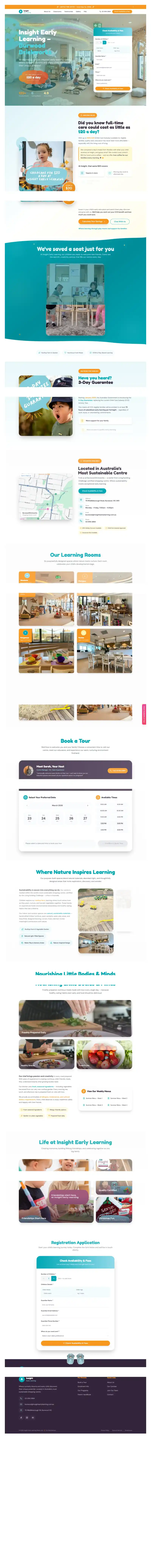 Insight Early Learning - website redesign Sydney portfolio